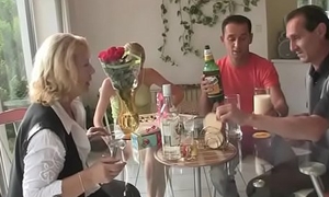 Sexy Threesome around his superannuated parents